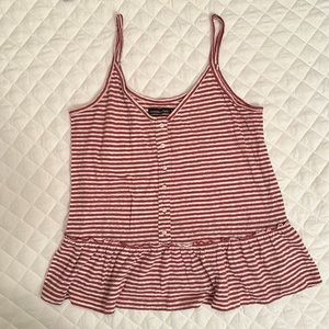 Abercrombie & Fitch red and white striped tank. Y2K